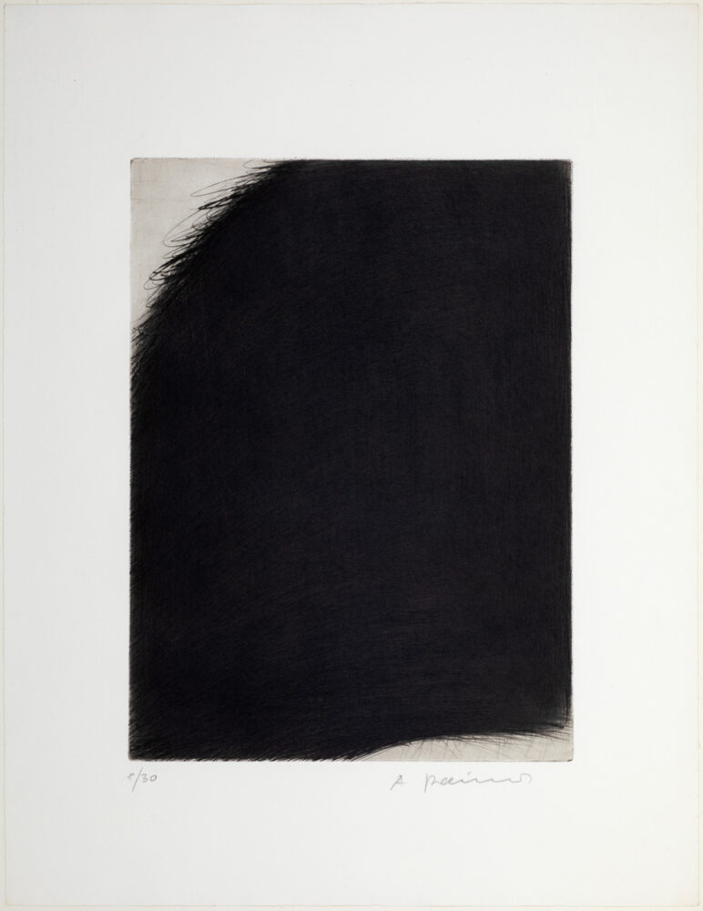 Rainer Ohne Titel Radierung schwarz 1964 68 kl